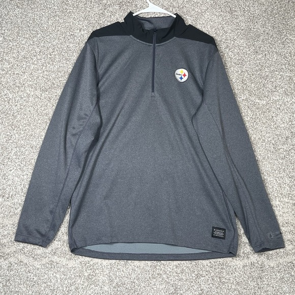 Nike NFL Golf Jacket Mens Large Cray Tour Performance Pittsburgh Steelers Zip - Picture 1 of 8